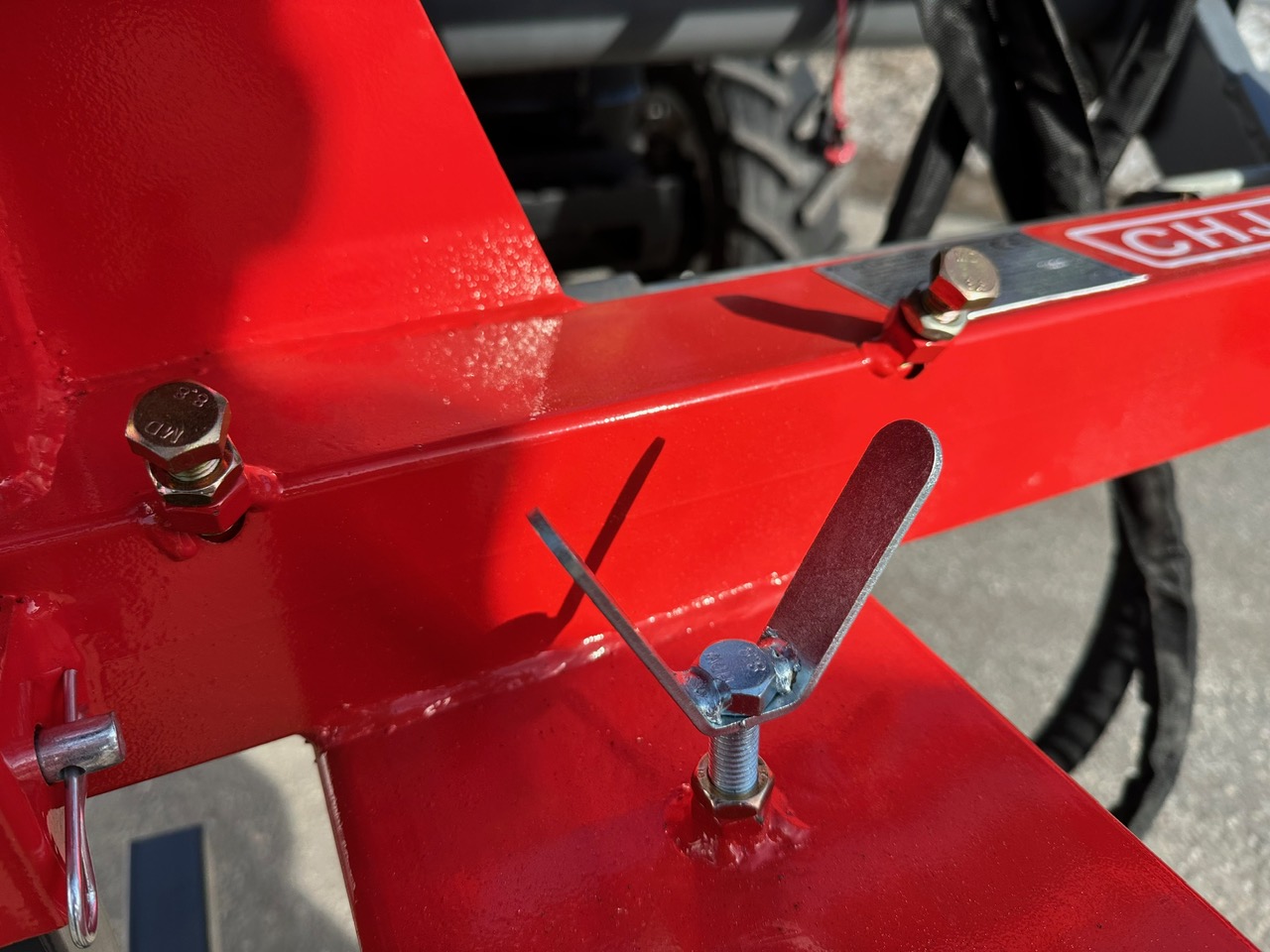 Vingebolte på forlængelsesbjælke