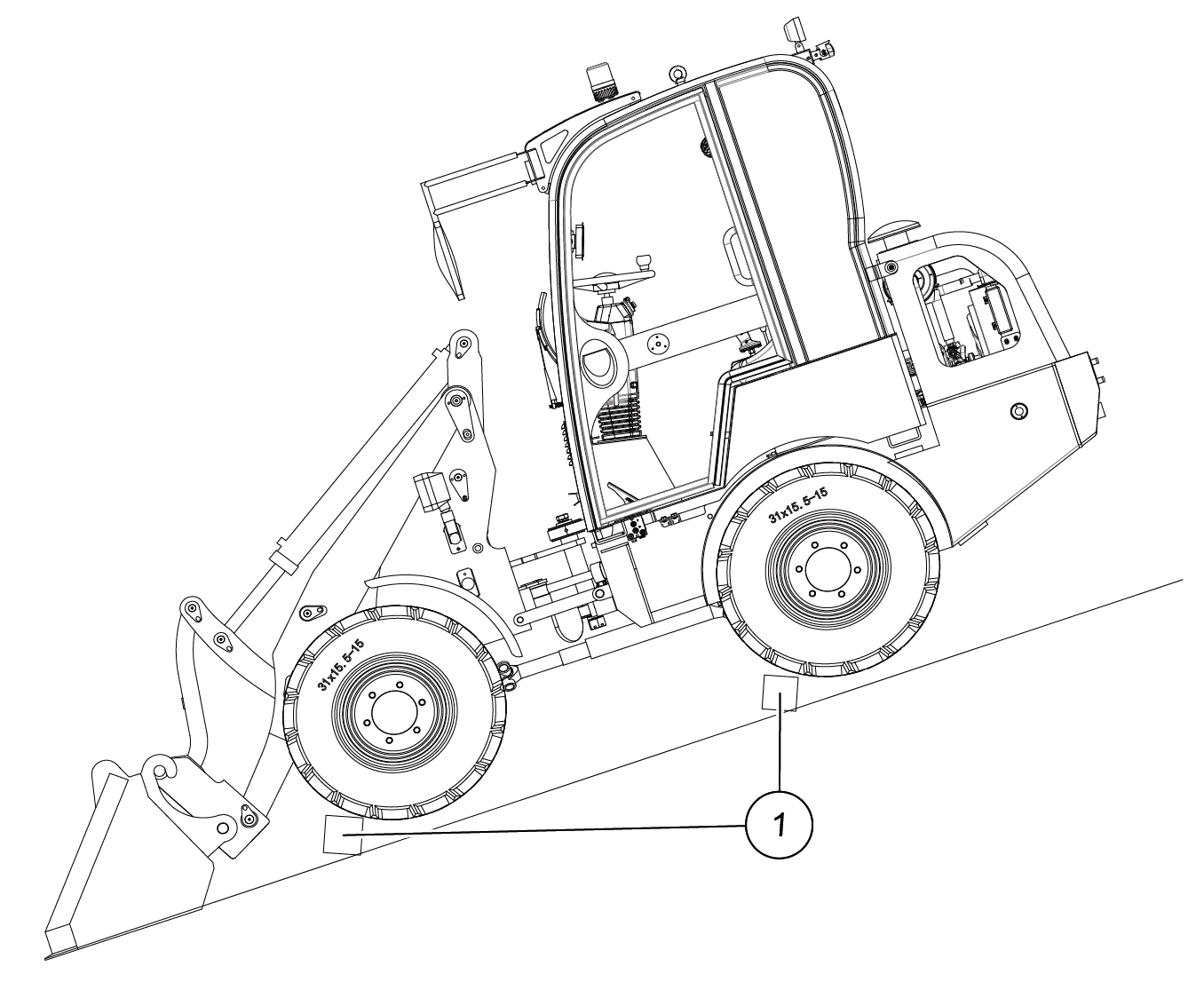Parkering på skråning